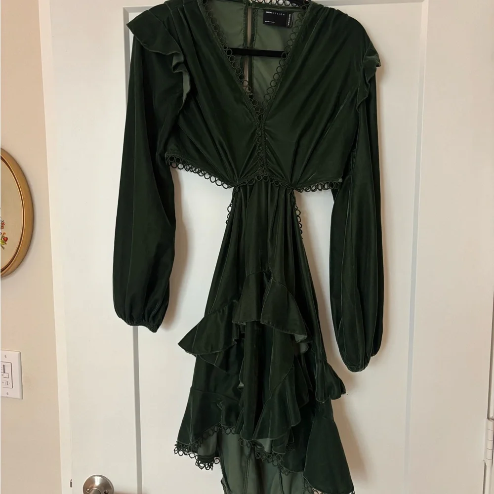 ASOS Green Ruffled Dress - Picture 2 of 5